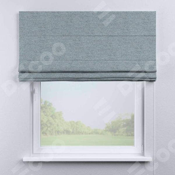 Римская штора «Кортин» для проема, стиф димаут светло-серый