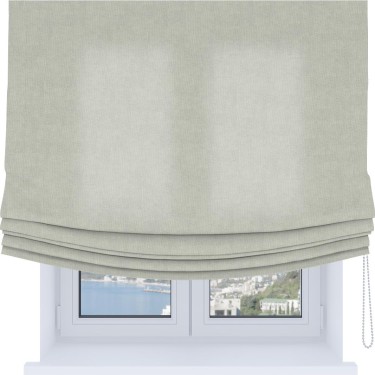 Римская штора «Кортин», канвас светло-серый, Soft с мягкими складками