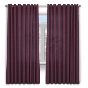 Шторы на люверсах ткань лён фиолетовый