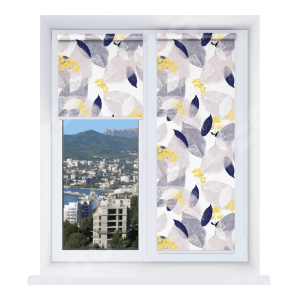 Рулонная штора Мини с принтом Листопад