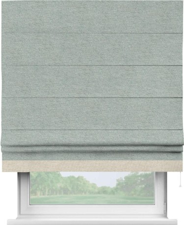 Римская штора «Кортин» с кантом Джестер, для проема, ткань стиф димаут светло-серый
