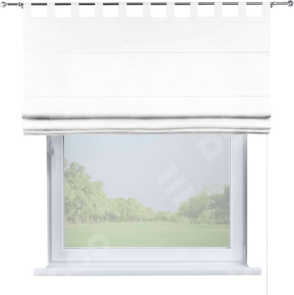 Римская штора на петлях «Кортин», ткань вельвет дымчато-белый