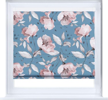 Римская штора «Кортин» кассетная «Розовая лагуна»