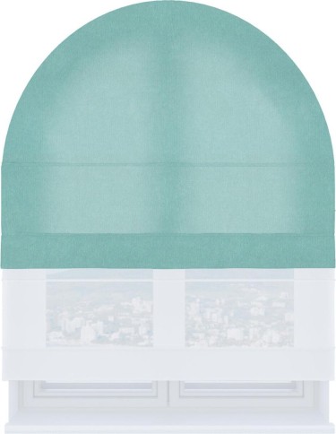 Римская штора «Кортин» день-ночь для арочного проёма, ткань вельвет тиффани