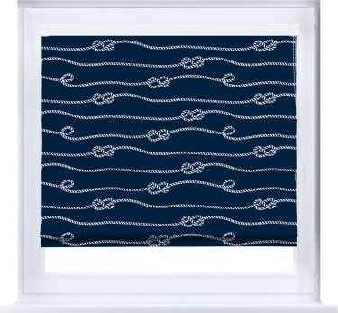 Римская штора «Кортин» кассетная «Морской узел»