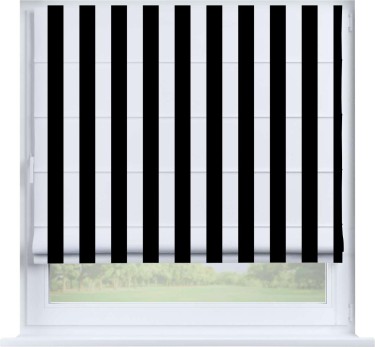 Римская штора «Кортин» на створку «Черное и белое»