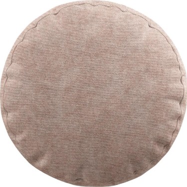 Подушка круглая «Кортин» канвас пудровый