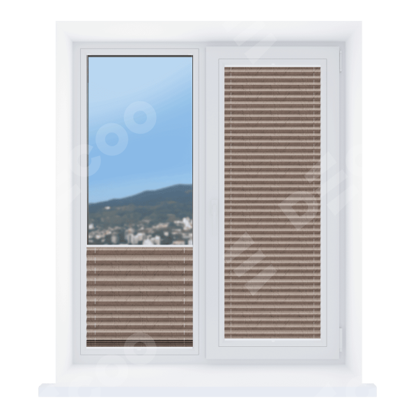 Штора плиссе ткань Краш FR коричневый