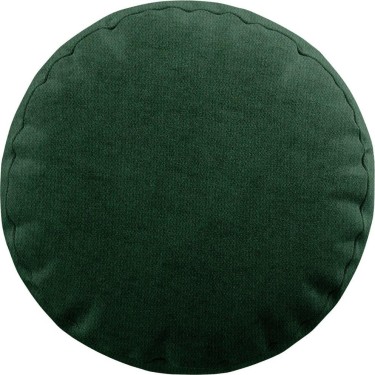 Подушка круглая Cortin лён димаут тёмно-зелёный