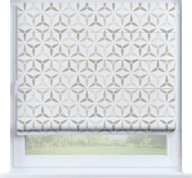 Римская штора «Кортин» на створку «Бежевая графика»