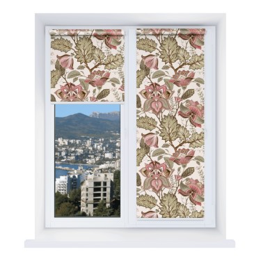 Рулонная штора Мини с принтом Старинные цветы