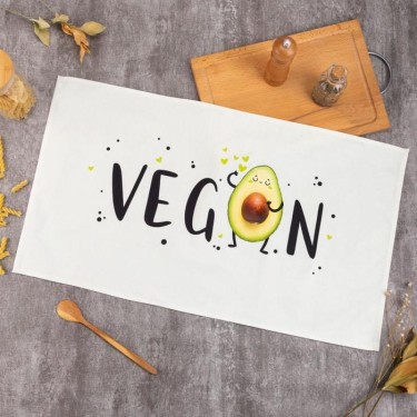 Полотенце Этель "Vegan" 40х73 см, 100% хл, саржа 190 гр/м2