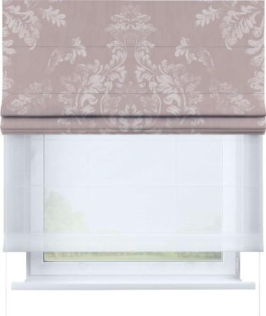 Римская штора «Кортин» день-ночь «Винтажный узор бежевый»