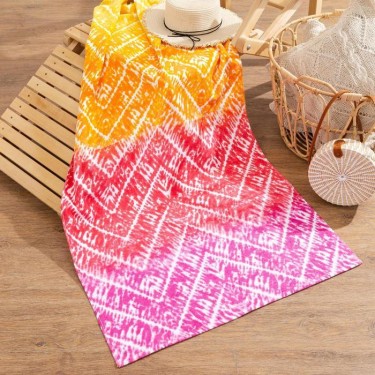 Полотенце "Алоха" 70*140 см, велюр/махра 350гр/м2, 100% хлопок