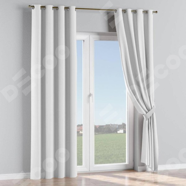 Комплект штор на люверсах лён белый