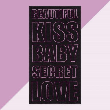 Полотенце махровое Этель "Надписи" 67х130 см, 420 гр/м2, 100% хлопок