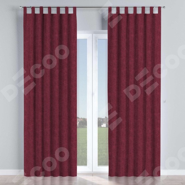 Комплект штор на петлях лён кашемир цвет бордовый