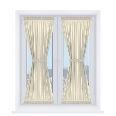 Штора песочные часы «Кортин» лён димаут бежевый