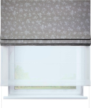 Римская штора «Кортин» день-ночь, ткань «Композиция»