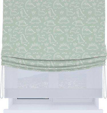 Римская штора «Кортин», день-ночь с мягкими складками, «Динопарк»