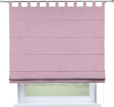 Римская штора на петлях «Кортин», ткань pipa блэкаут розовый