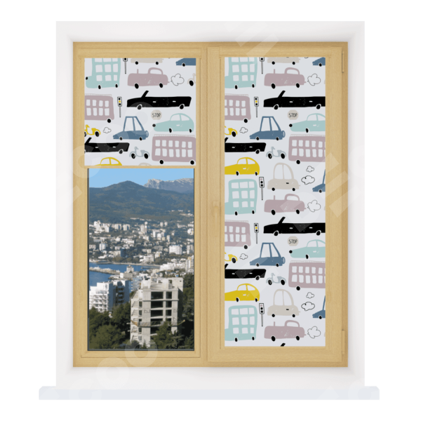 Рулонная штора Уни 2 с принтом Красочный трафик