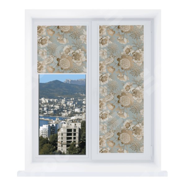 Рулонная штора Уни 2 с принтом Садовые цветы