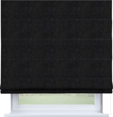 Римская штора «Кортин» для проема, ткань cotton блэкаут тёмно-серый