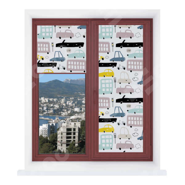 Рулонная штора Уни 2 с принтом Красочный трафик