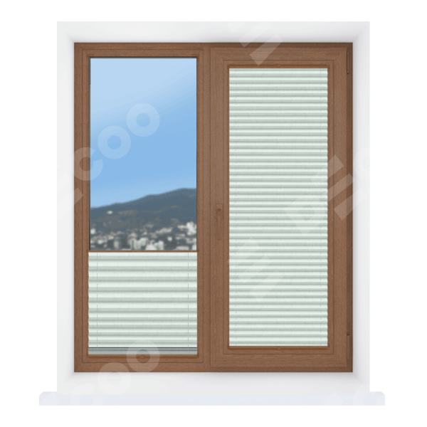 Штора плиссе ткань Краш FR мятный