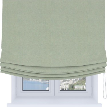 Римская штора Soft с мягкими складками, ткань блэкаут однотонный светло-серый