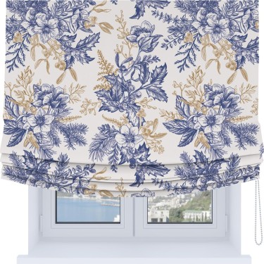 Римская штора Soft с мягкими складками, «Зимний сад»