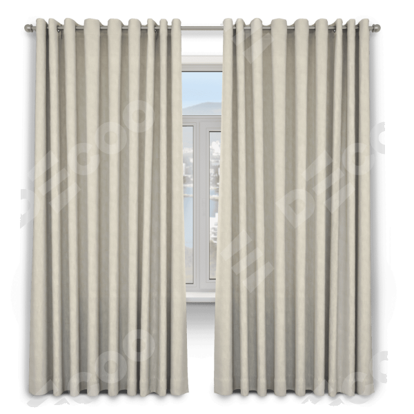 Шторы на люверсах ткань лён димаут, бежевый