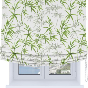 Римская штора Soft с мягкими складками, «Зелёный бамбук»