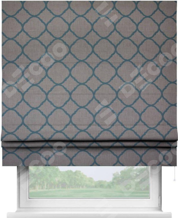 Римская штора «Кортин» для проёма, ткань «Старая Франция»