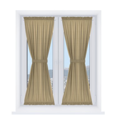 Штора песочные часы «Кортин», ткань лён димаут, песочный