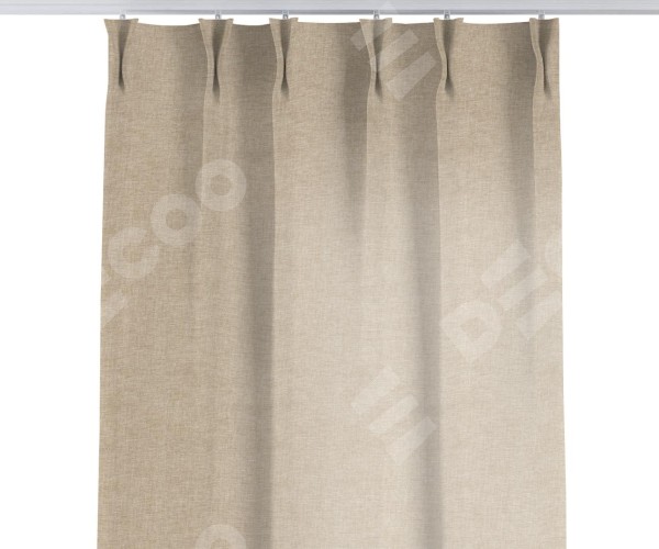 Комплект штор на тесьме «Кустик», лён кашемир цвет бежевый