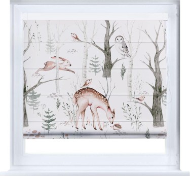 Римская штора «Кортин» кассетная «Скандинавский питомник»