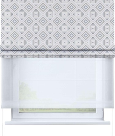 Римская штора «Кортин» день-ночь «Техно серый»